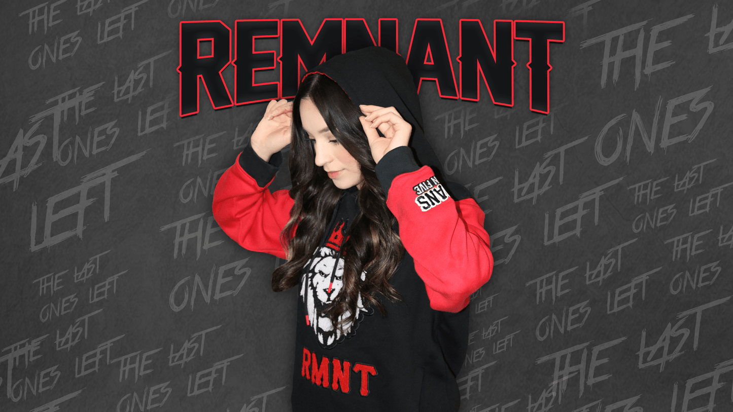 remnant hoodie-red and black